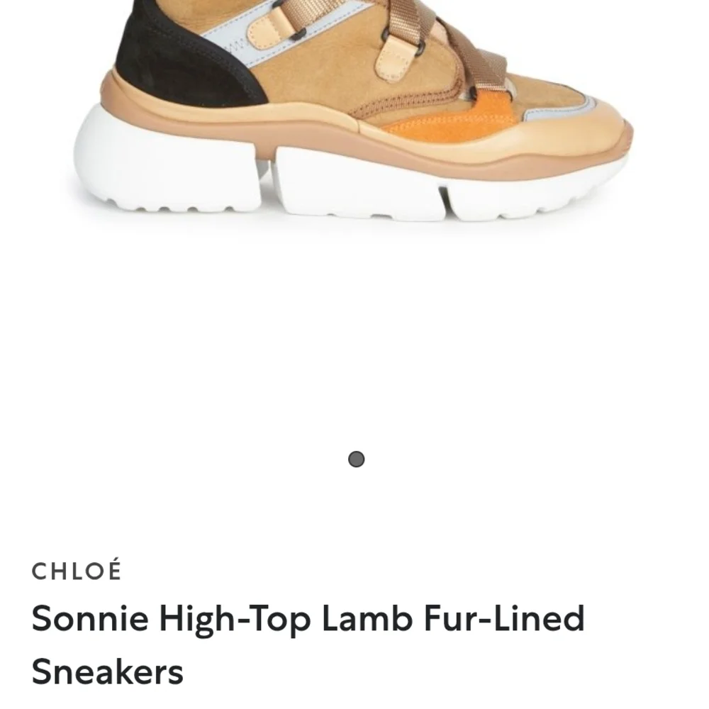 Chloé Sonnie High-Top Lamb Fur-Lined Sneakers - Picture 5 of 6